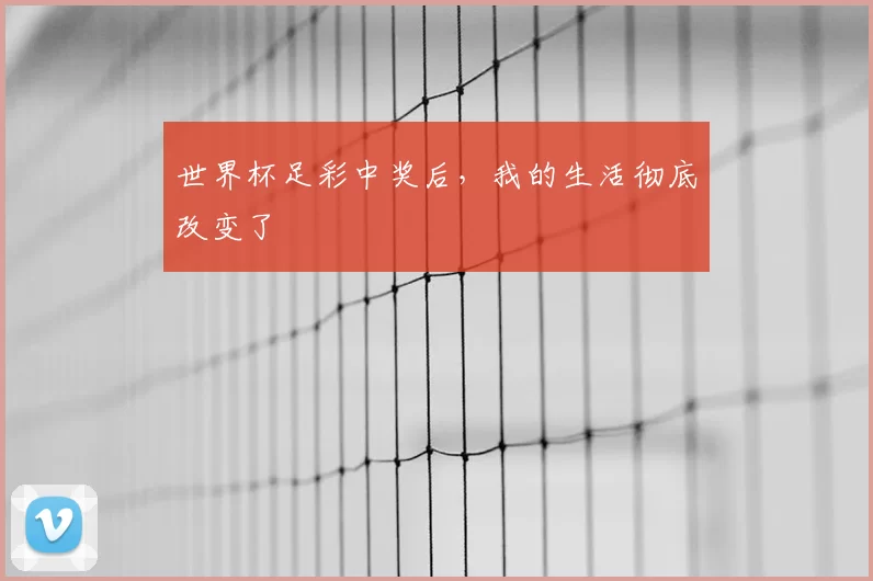 世界杯足彩中奖后，我的生活彻底改变了